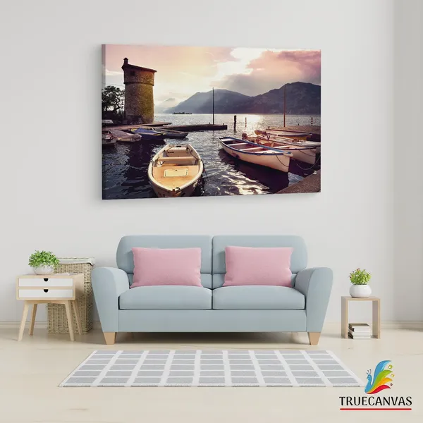 Multicolor_Italy_Pier_Morning,_Wooden_Framed_Canvas_Paintings_|_For_Living_Room_|_Bedroom_|_Office_|_Gallery_|_Ready_Wall_Mount_Canvas_Wall_Art_Painting_|_Size_-_12_X_18In,_Ct0284