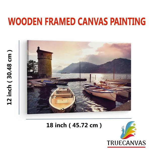 Multicolor_Italy_Pier_Morning,_Wooden_Framed_Canvas_Paintings_|_For_Living_Room_|_Bedroom_|_Office_|_Gallery_|_Ready_Wall_Mount_Canvas_Wall_Art_Painting_|_Size_-_12_X_18In,_Ct0284