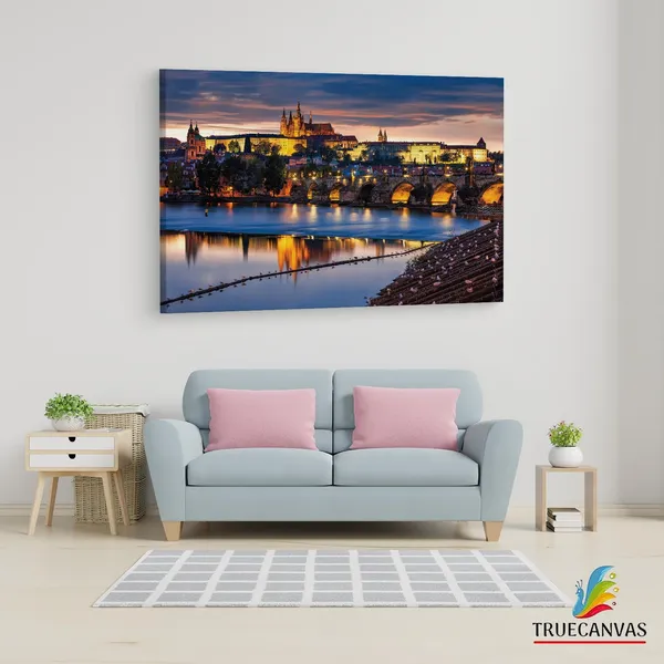 Multicolor_Charles_Bridge,_Wooden_Framed_Canvas_Paintings_|_For_Living_Room_|_Bedroom_|_Office_|_Gallery_|_Ready_Wall_Mount_Canvas_Wall_Art_Painting_|_Size_-_12_X_18In,_Ct0285