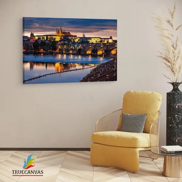 Multicolor_Charles_Bridge,_Wooden_Framed_Canvas_Paintings_|_For_Living_Room_|_Bedroom_|_Office_|_Gallery_|_Ready_Wall_Mount_Canvas_Wall_Art_Painting_|_Size_-_12_X_18In,_Ct0285