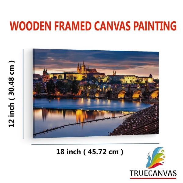 Multicolor_Charles_Bridge,_Wooden_Framed_Canvas_Paintings_|_For_Living_Room_|_Bedroom_|_Office_|_Gallery_|_Ready_Wall_Mount_Canvas_Wall_Art_Painting_|_Size_-_12_X_18In,_Ct0285