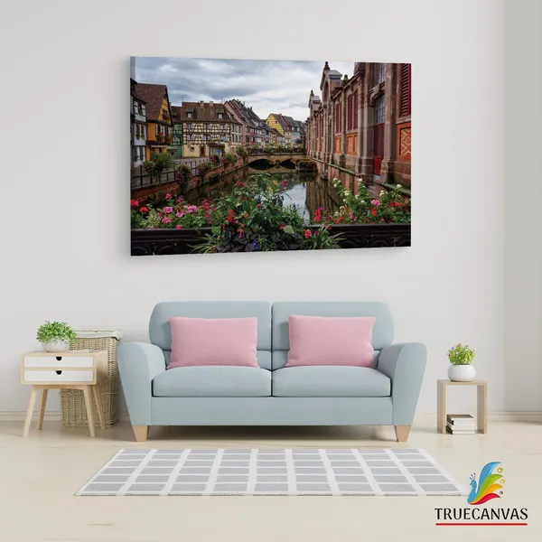 Multicolor_La_Petite_Venise,_Wooden_Framed_Canvas_Paintings_|_For_Living_Room_|_Bedroom_|_Office_|_Gallery_|_Ready_Wall_Mount_Canvas_Wall_Art_Painting_|_Size_-_12_X_18In,_Ct0286