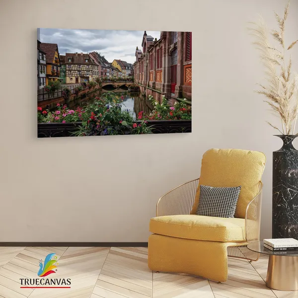 Multicolor_La_Petite_Venise,_Wooden_Framed_Canvas_Paintings_|_For_Living_Room_|_Bedroom_|_Office_|_Gallery_|_Ready_Wall_Mount_Canvas_Wall_Art_Painting_|_Size_-_12_X_18In,_Ct0286