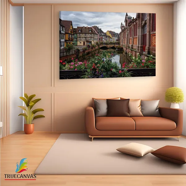 Multicolor_La_Petite_Venise,_Wooden_Framed_Canvas_Paintings_|_For_Living_Room_|_Bedroom_|_Office_|_Gallery_|_Ready_Wall_Mount_Canvas_Wall_Art_Painting_|_Size_-_12_X_18In,_Ct0286