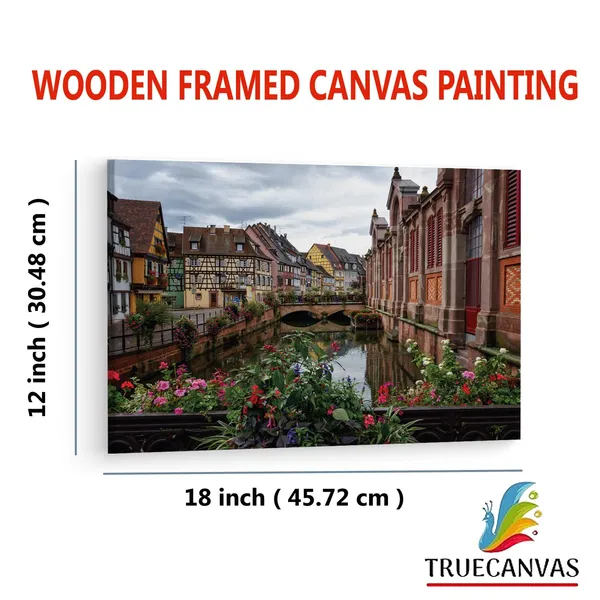 Multicolor_La_Petite_Venise,_Wooden_Framed_Canvas_Paintings_|_For_Living_Room_|_Bedroom_|_Office_|_Gallery_|_Ready_Wall_Mount_Canvas_Wall_Art_Painting_|_Size_-_12_X_18In,_Ct0286