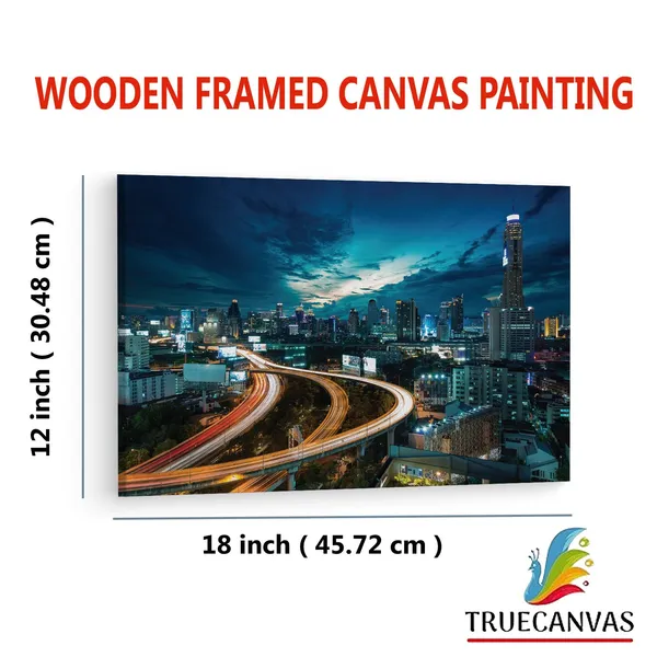 Multicolor_Bangkok_City_Road,_Wooden_Framed_Canvas_Paintings_|_For_Living_Room_|_Bedroom_|_Office_|_Gallery_|_Ready_Wall_Mount_Canvas_Wall_Art_Painting_|_Size_-_12_X_18In,_Ct0287
