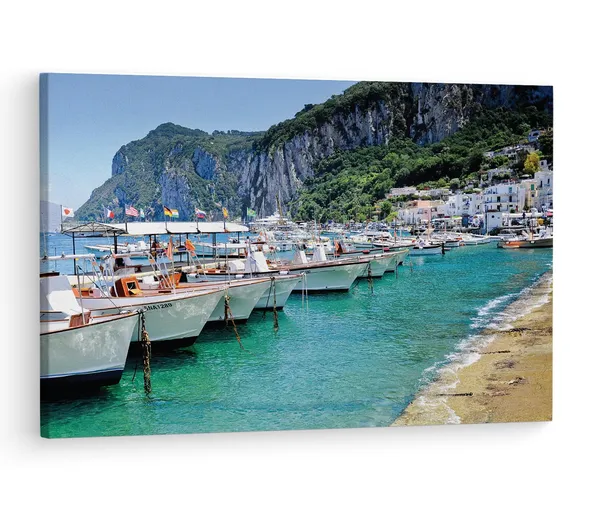Multicolor_Capri_Island_Hd,_Wooden_Framed_Canvas_Paintings_|_For_Living_Room_|_Bedroom_|_Office_|_Gallery_|_Ready_Wall_Mount_Canvas_Wall_Art_Painting_|_Size_-_12_X_18In,_Ct0288