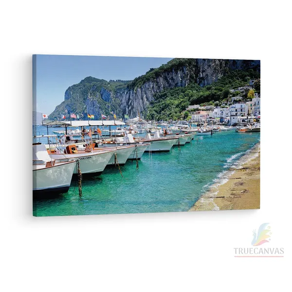 Multicolor_Capri_Island_Hd,_Wooden_Framed_Canvas_Paintings_|_For_Living_Room_|_Bedroom_|_Office_|_Gallery_|_Ready_Wall_Mount_Canvas_Wall_Art_Painting_|_Size_-_12_X_18In,_Ct0288