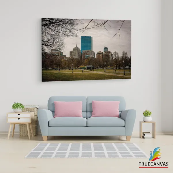 Multicolor_Boston_Common,_Wooden_Framed_Canvas_Paintings_|_For_Living_Room_|_Bedroom_|_Office_|_Gallery_|_Ready_Wall_Mount_Canvas_Wall_Art_Painting_|_Size_-_12_X_18In,_Ct0290