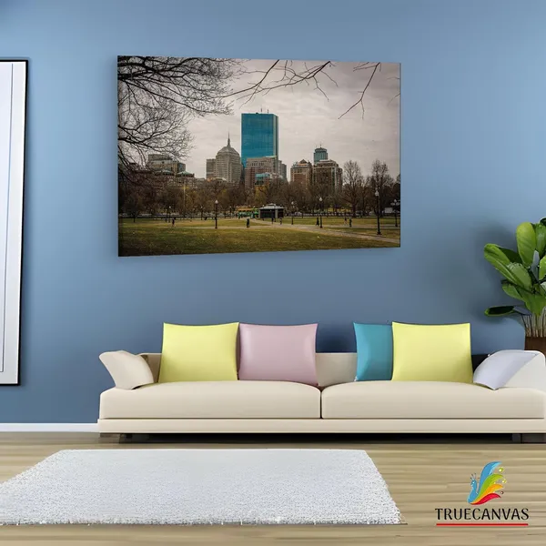 Multicolor_Boston_Common,_Wooden_Framed_Canvas_Paintings_|_For_Living_Room_|_Bedroom_|_Office_|_Gallery_|_Ready_Wall_Mount_Canvas_Wall_Art_Painting_|_Size_-_12_X_18In,_Ct0290