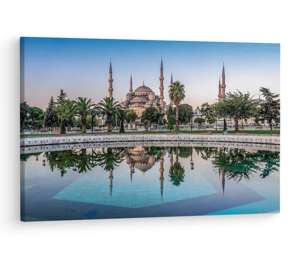 Multicolor_The_Blue_Mosque,_Wooden_Framed_Canvas_Paintings_|_For_Living_Room_|_Bedroom_|_Office_|_Gallery_|_Ready_Wall_Mount_Canvas_Wall_Art_Painting_|_Size_-_12_X_18In,_Ct0291
