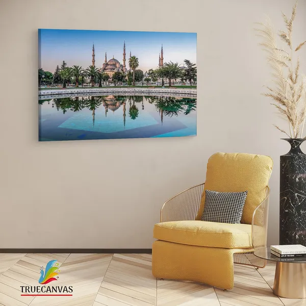 Multicolor_The_Blue_Mosque,_Wooden_Framed_Canvas_Paintings_|_For_Living_Room_|_Bedroom_|_Office_|_Gallery_|_Ready_Wall_Mount_Canvas_Wall_Art_Painting_|_Size_-_12_X_18In,_Ct0291