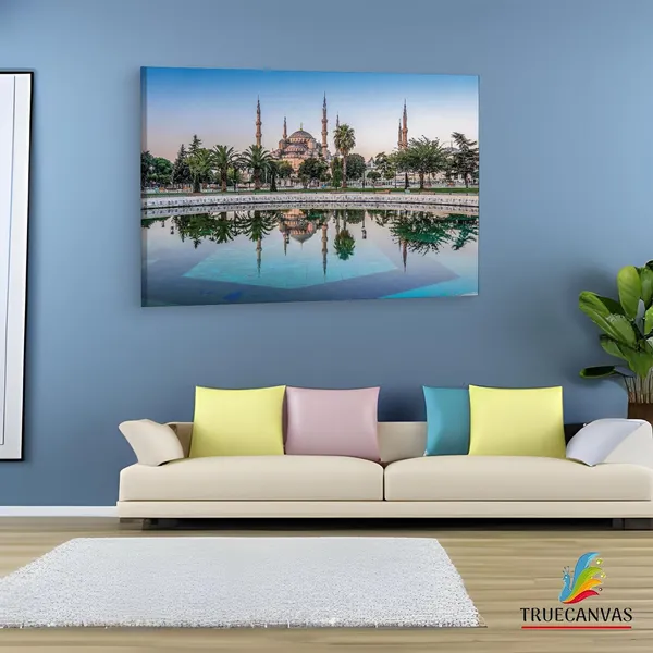 Multicolor_The_Blue_Mosque,_Wooden_Framed_Canvas_Paintings_|_For_Living_Room_|_Bedroom_|_Office_|_Gallery_|_Ready_Wall_Mount_Canvas_Wall_Art_Painting_|_Size_-_12_X_18In,_Ct0291