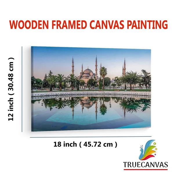 Multicolor_The_Blue_Mosque,_Wooden_Framed_Canvas_Paintings_|_For_Living_Room_|_Bedroom_|_Office_|_Gallery_|_Ready_Wall_Mount_Canvas_Wall_Art_Painting_|_Size_-_12_X_18In,_Ct0291