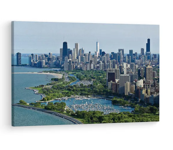 Multicolor_Chicago_Top_View_4K,_Wooden_Framed_Canvas_Paintings_|_For_Living_Room_|_Bedroom_|_Office_|_Gallery_|_Ready_Wall_Mount_Canvas_Wall_Art_Painting_|_Size_-_12_X_18In,_Ct0294