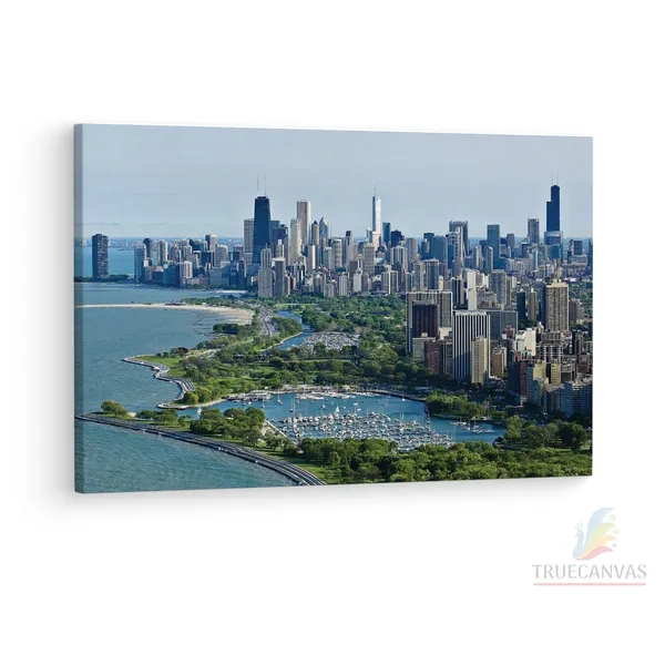 Multicolor_Chicago_Top_View_4K,_Wooden_Framed_Canvas_Paintings_|_For_Living_Room_|_Bedroom_|_Office_|_Gallery_|_Ready_Wall_Mount_Canvas_Wall_Art_Painting_|_Size_-_12_X_18In,_Ct0294