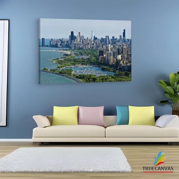 Multicolor_Chicago_Top_View_4K,_Wooden_Framed_Canvas_Paintings_|_For_Living_Room_|_Bedroom_|_Office_|_Gallery_|_Ready_Wall_Mount_Canvas_Wall_Art_Painting_|_Size_-_12_X_18In,_Ct0294
