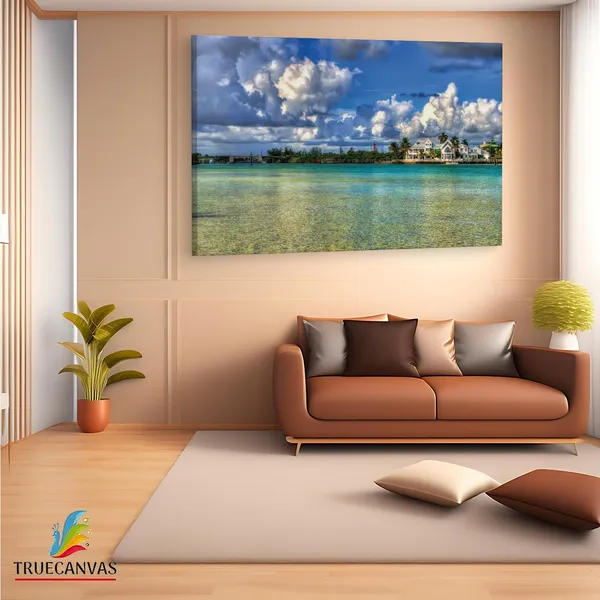Multicolor_Bermuda_Travel,_Wooden_Framed_Canvas_Paintings_|_For_Living_Room_|_Bedroom_|_Office_|_Gallery_|_Ready_Wall_Mount_Canvas_Wall_Art_Painting_|_Size_-_12_X_18In,_Ct0296