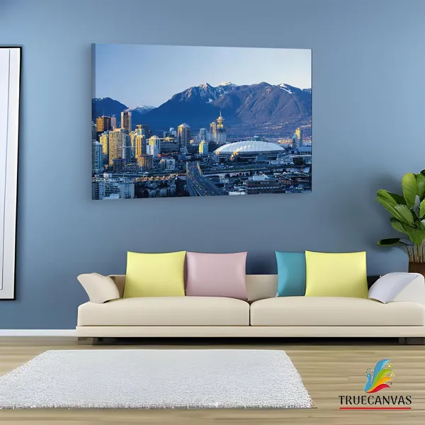 Multicolor_Hollywood_North_Vancouver,_Wooden_Framed_Canvas_Paintings_|_For_Living_Room_|_Bedroom_|_Office_|_Gallery_|_Ready_Wall_Mount_Canvas_Wall_Art_Painting_|_Size_-_12_X_18In,_Ct0300