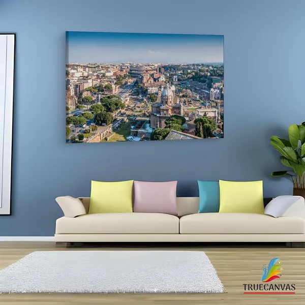 Multicolor_Palatine_Hill,_Wooden_Framed_Canvas_Paintings_|_For_Living_Room_|_Bedroom_|_Office_|_Gallery_|_Ready_Wall_Mount_Canvas_Wall_Art_Painting_|_Size_-_12_X_18In,_Ct0306