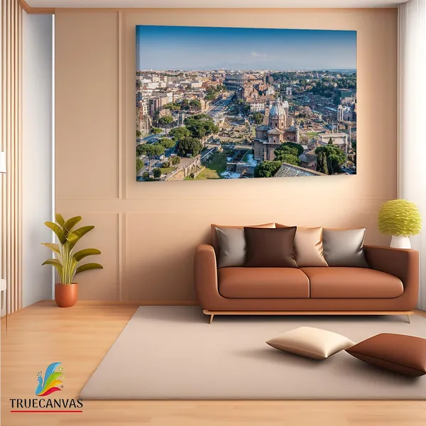 Multicolor_Palatine_Hill,_Wooden_Framed_Canvas_Paintings_|_For_Living_Room_|_Bedroom_|_Office_|_Gallery_|_Ready_Wall_Mount_Canvas_Wall_Art_Painting_|_Size_-_12_X_18In,_Ct0306