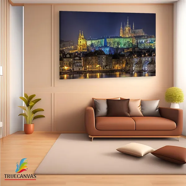 Multicolor_Prague_Castle,_Wooden_Framed_Canvas_Paintings_|_For_Living_Room_|_Bedroom_|_Office_|_Gallery_|_Ready_Wall_Mount_Canvas_Wall_Art_Painting_|_Size_-_12_X_18In,_Ct0309