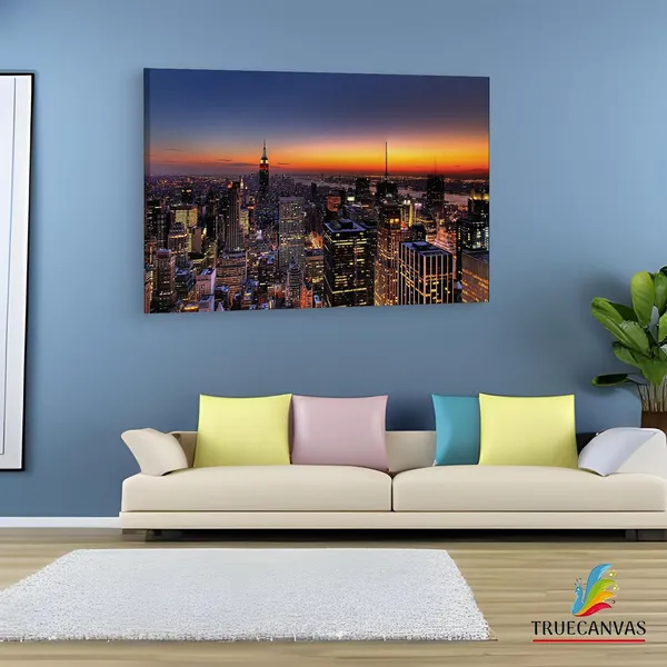 Multicolor_New_York_Skyline,_Wooden_Framed_Canvas_Paintings_|_For_Living_Room_|_Bedroom_|_Office_|_Gallery_|_Ready_Wall_Mount_Canvas_Wall_Art_Painting_|_Size_-_12_X_18In,_Ct0311