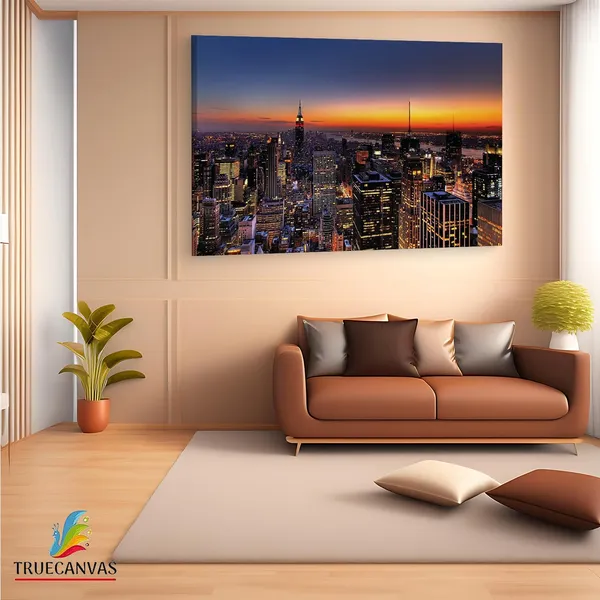 Multicolor_New_York_Skyline,_Wooden_Framed_Canvas_Paintings_|_For_Living_Room_|_Bedroom_|_Office_|_Gallery_|_Ready_Wall_Mount_Canvas_Wall_Art_Painting_|_Size_-_12_X_18In,_Ct0311