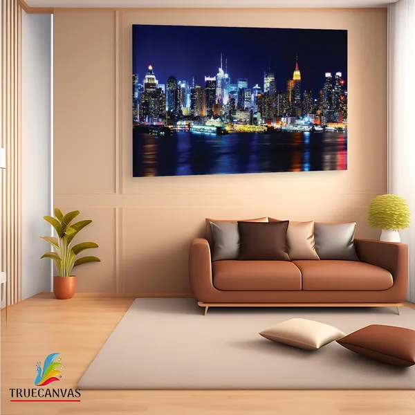 Multicolor_New_York_Lights,_Wooden_Framed_Canvas_Paintings_|_For_Living_Room_|_Bedroom_|_Office_|_Gallery_|_Ready_Wall_Mount_Canvas_Wall_Art_Painting_|_Size_-_12_X_18In,_Ct0312