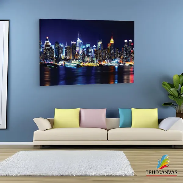 Multicolor_New_York_Lights,_Wooden_Framed_Canvas_Paintings_|_For_Living_Room_|_Bedroom_|_Office_|_Gallery_|_Ready_Wall_Mount_Canvas_Wall_Art_Painting_|_Size_-_12_X_18In,_Ct0312