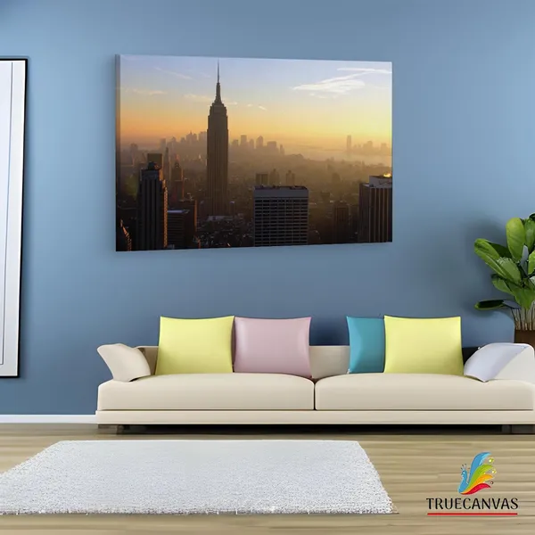 Multicolor_Empire_State_Building,_Wooden_Framed_Canvas_Paintings_|_For_Living_Room_|_Bedroom_|_Office_|_Gallery_|_Ready_Wall_Mount_Canvas_Wall_Art_Painting_|_Size_-_12_X_18In,_Ct0313