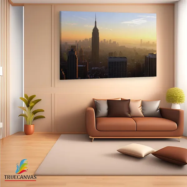 Multicolor_Empire_State_Building,_Wooden_Framed_Canvas_Paintings_|_For_Living_Room_|_Bedroom_|_Office_|_Gallery_|_Ready_Wall_Mount_Canvas_Wall_Art_Painting_|_Size_-_12_X_18In,_Ct0313