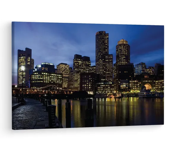 Multicolor_Boston_Desktop_Background,_Wooden_Framed_Canvas_Paintings_|_For_Living_Room_|_Bedroom_|_Office_|_Gallery_|_Ready_Wall_Mount_Canvas_Wall_Art_Painting_|_Size_-_12_X_18In,_Ct0315