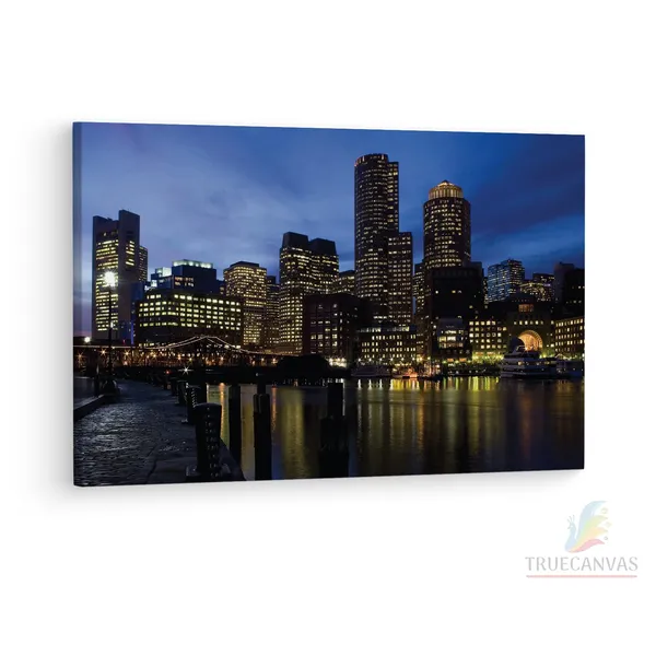Multicolor_Boston_Desktop_Background,_Wooden_Framed_Canvas_Paintings_|_For_Living_Room_|_Bedroom_|_Office_|_Gallery_|_Ready_Wall_Mount_Canvas_Wall_Art_Painting_|_Size_-_12_X_18In,_Ct0315