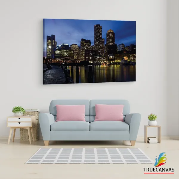 Multicolor_Boston_Desktop_Background,_Wooden_Framed_Canvas_Paintings_|_For_Living_Room_|_Bedroom_|_Office_|_Gallery_|_Ready_Wall_Mount_Canvas_Wall_Art_Painting_|_Size_-_12_X_18In,_Ct0315