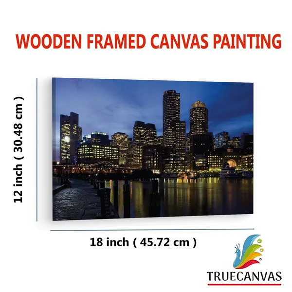 Multicolor_Boston_Desktop_Background,_Wooden_Framed_Canvas_Paintings_|_For_Living_Room_|_Bedroom_|_Office_|_Gallery_|_Ready_Wall_Mount_Canvas_Wall_Art_Painting_|_Size_-_12_X_18In,_Ct0315