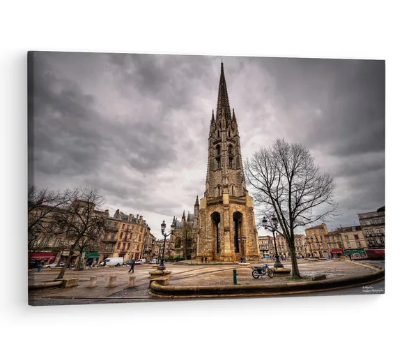 Multicolor_Fl?Che_De_La_Basiliqu,_Wooden_Framed_Canvas_Paintings_|_For_Living_Room_|_Bedroom_|_Office_|_Gallery_|_Ready_Wall_Mount_Canvas_Wall_Art_Painting_|_Size_-_12_X_18In,_Ct0322