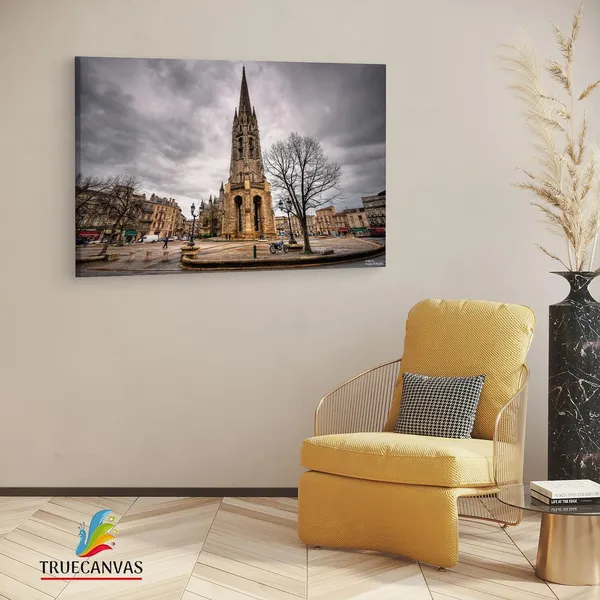 Multicolor_Fl?Che_De_La_Basiliqu,_Wooden_Framed_Canvas_Paintings_|_For_Living_Room_|_Bedroom_|_Office_|_Gallery_|_Ready_Wall_Mount_Canvas_Wall_Art_Painting_|_Size_-_12_X_18In,_Ct0322