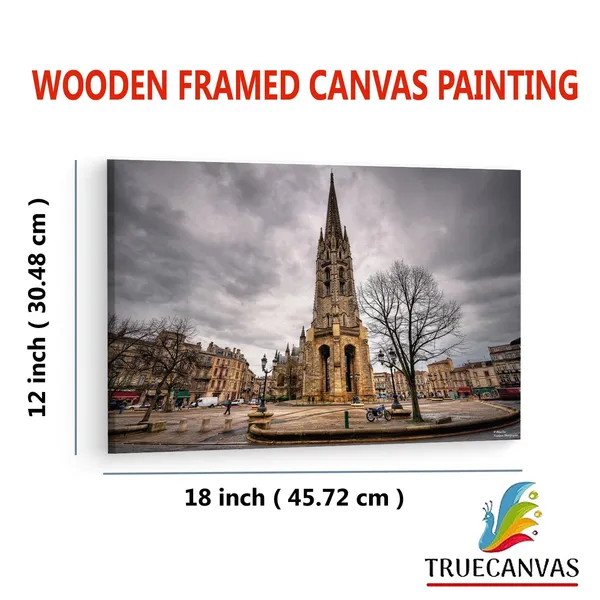 Multicolor_Fl?Che_De_La_Basiliqu,_Wooden_Framed_Canvas_Paintings_|_For_Living_Room_|_Bedroom_|_Office_|_Gallery_|_Ready_Wall_Mount_Canvas_Wall_Art_Painting_|_Size_-_12_X_18In,_Ct0322