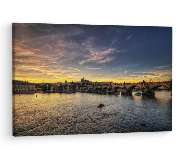 Multicolor_Charles_Bridge,_Wooden_Framed_Canvas_Paintings_|_For_Living_Room_|_Bedroom_|_Office_|_Gallery_|_Ready_Wall_Mount_Canvas_Wall_Art_Painting_|_Size_-_12_X_18In,_Ct0325