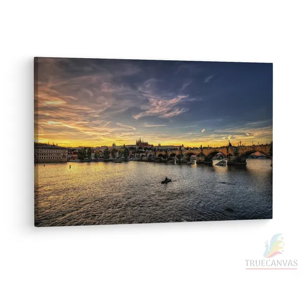 Multicolor_Charles_Bridge,_Wooden_Framed_Canvas_Paintings_|_For_Living_Room_|_Bedroom_|_Office_|_Gallery_|_Ready_Wall_Mount_Canvas_Wall_Art_Painting_|_Size_-_12_X_18In,_Ct0325