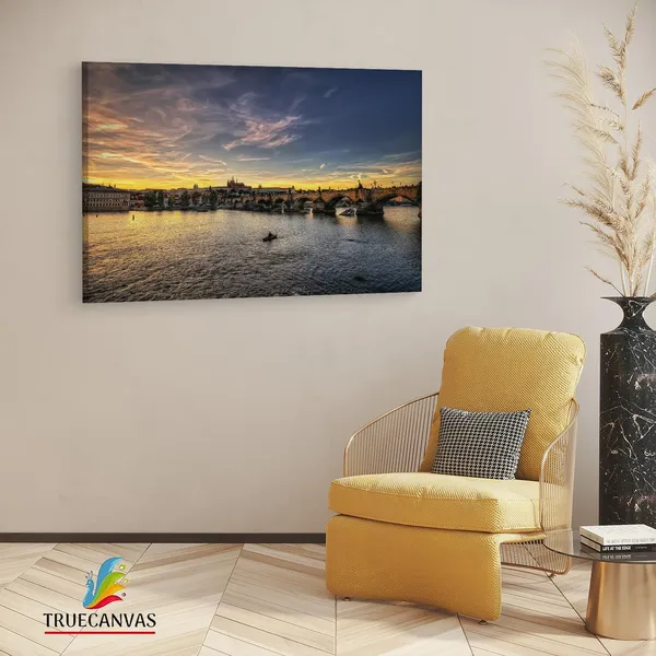 Multicolor_Charles_Bridge,_Wooden_Framed_Canvas_Paintings_|_For_Living_Room_|_Bedroom_|_Office_|_Gallery_|_Ready_Wall_Mount_Canvas_Wall_Art_Painting_|_Size_-_12_X_18In,_Ct0325