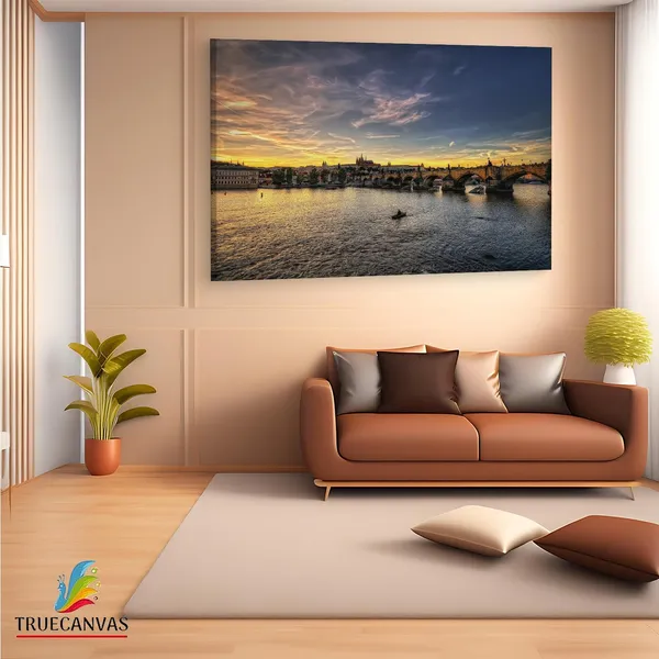 Multicolor_Charles_Bridge,_Wooden_Framed_Canvas_Paintings_|_For_Living_Room_|_Bedroom_|_Office_|_Gallery_|_Ready_Wall_Mount_Canvas_Wall_Art_Painting_|_Size_-_12_X_18In,_Ct0325