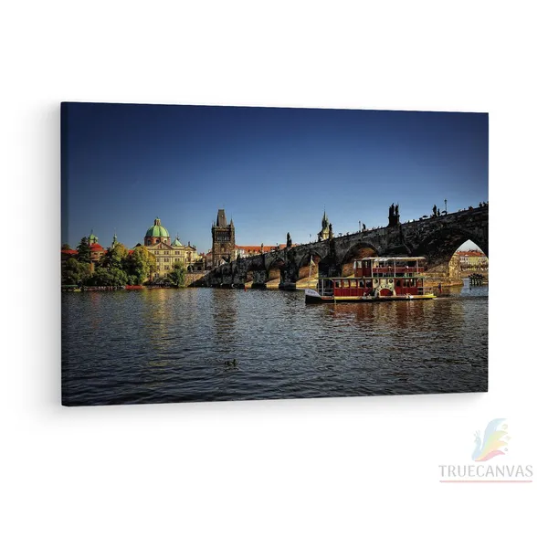 Multicolor_Charles_Bridge,_Wooden_Framed_Canvas_Paintings_|_For_Living_Room_|_Bedroom_|_Office_|_Gallery_|_Ready_Wall_Mount_Canvas_Wall_Art_Painting_|_Size_-_12_X_18In,_Ct0326
