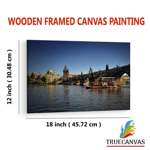 Multicolor_Charles_Bridge,_Wooden_Framed_Canvas_Paintings_|_For_Living_Room_|_Bedroom_|_Office_|_Gallery_|_Ready_Wall_Mount_Canvas_Wall_Art_Painting_|_Size_-_12_X_18In,_Ct0326