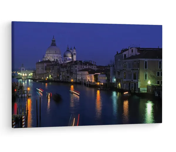Multicolor_Venice_At_Night,_Wooden_Framed_Canvas_Paintings_|_For_Living_Room_|_Bedroom_|_Office_|_Gallery_|_Ready_Wall_Mount_Canvas_Wall_Art_Painting_|_Size_-_12_X_18In,_Ct0327