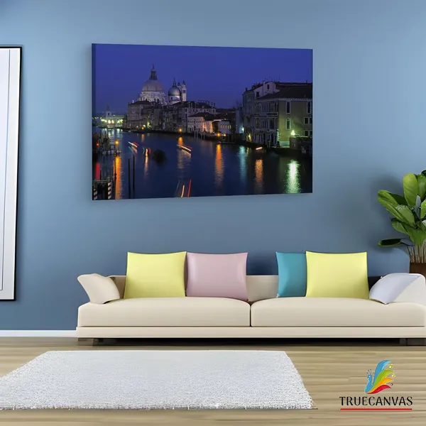 Multicolor_Venice_At_Night,_Wooden_Framed_Canvas_Paintings_|_For_Living_Room_|_Bedroom_|_Office_|_Gallery_|_Ready_Wall_Mount_Canvas_Wall_Art_Painting_|_Size_-_12_X_18In,_Ct0327