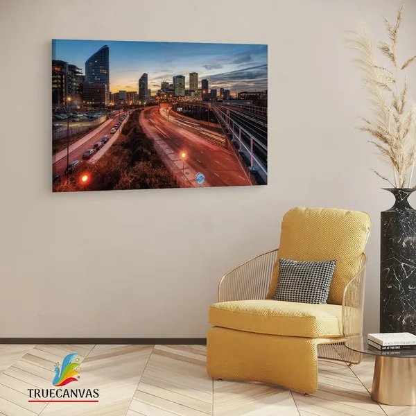 Multicolor_Evening_In_London,_Wooden_Framed_Canvas_Paintings_|_For_Living_Room_|_Bedroom_|_Office_|_Gallery_|_Ready_Wall_Mount_Canvas_Wall_Art_Painting_|_Size_-_12_X_18In,_Ct0328