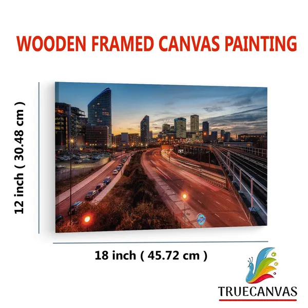 Multicolor_Evening_In_London,_Wooden_Framed_Canvas_Paintings_|_For_Living_Room_|_Bedroom_|_Office_|_Gallery_|_Ready_Wall_Mount_Canvas_Wall_Art_Painting_|_Size_-_12_X_18In,_Ct0328