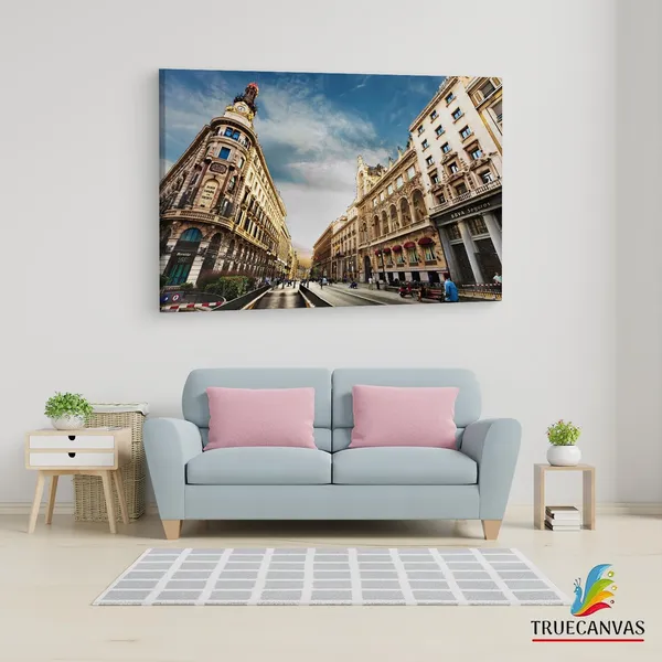 Multicolor_Madrid_City,_Wooden_Framed_Canvas_Paintings_|_For_Living_Room_|_Bedroom_|_Office_|_Gallery_|_Ready_Wall_Mount_Canvas_Wall_Art_Painting_|_Size_-_12_X_18In,_Ct0330